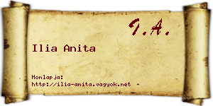 Ilia Anita névjegykártya